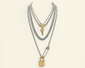LV lock and key necklace