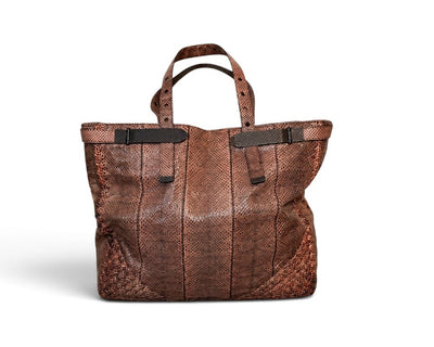 Bottega Veneta Python Shopper Tote