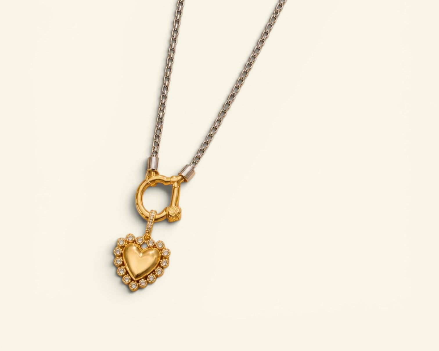 Gold heart necklace