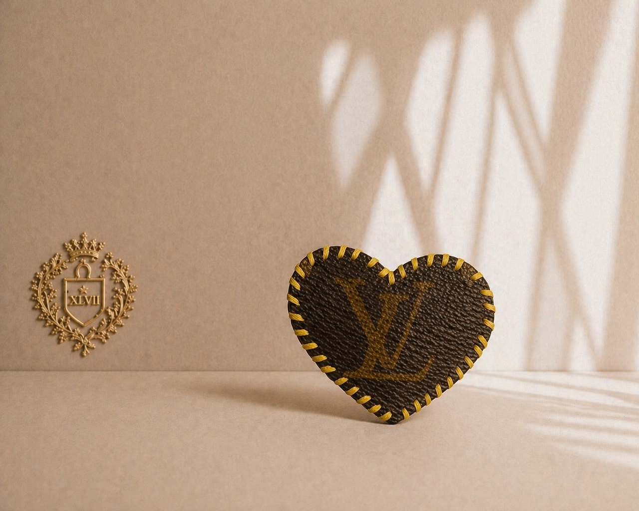 Upcycled LV hair clip