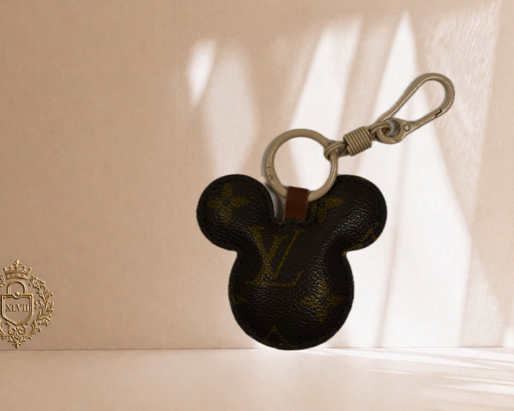 Upcycled LV keychain
