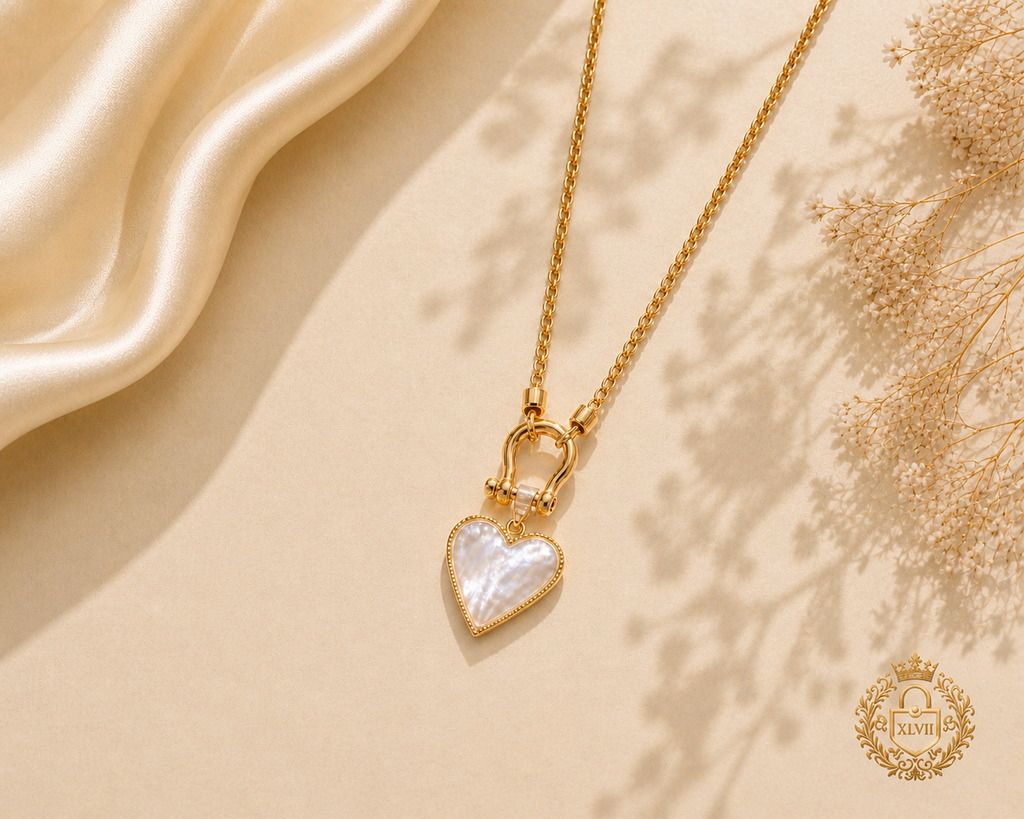 Marble heart necklace