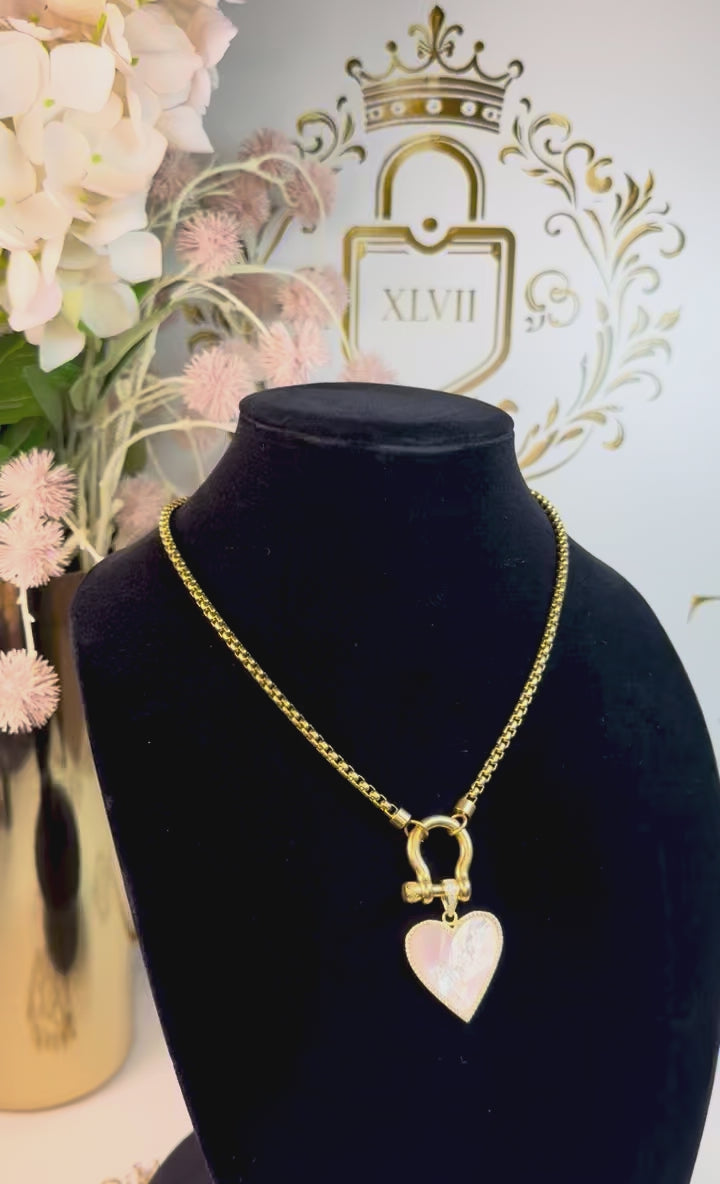 Marble heart necklace