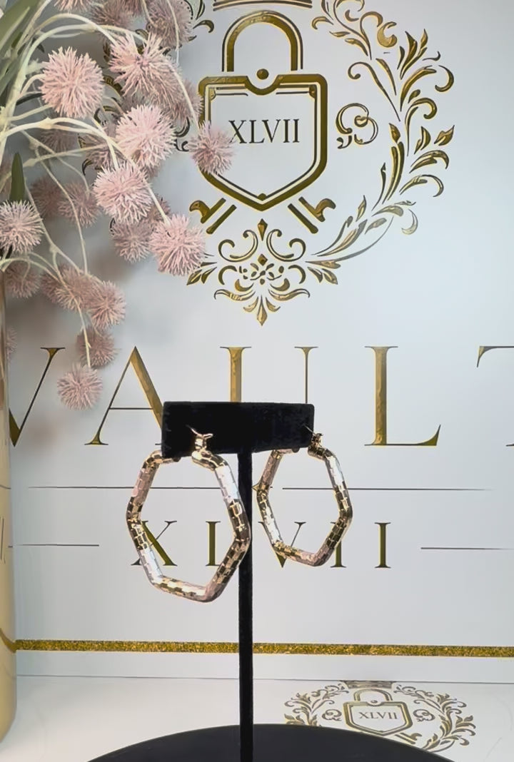 Gold plated hoop earrings