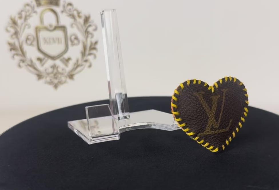 Upcycled LV hair clip
