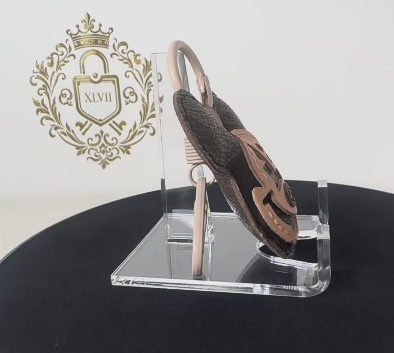 Upcycled LV keychain