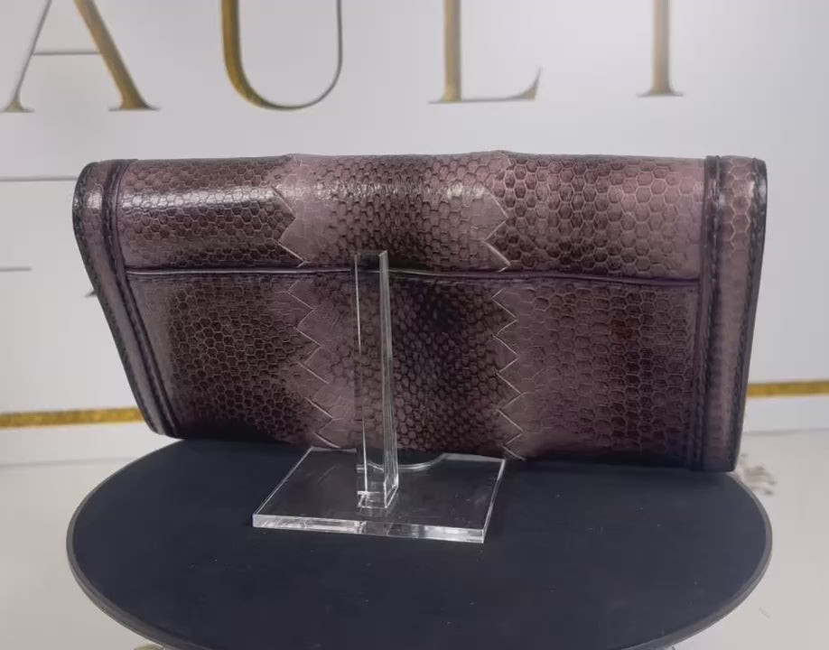 Bottega Pink Python Wallet